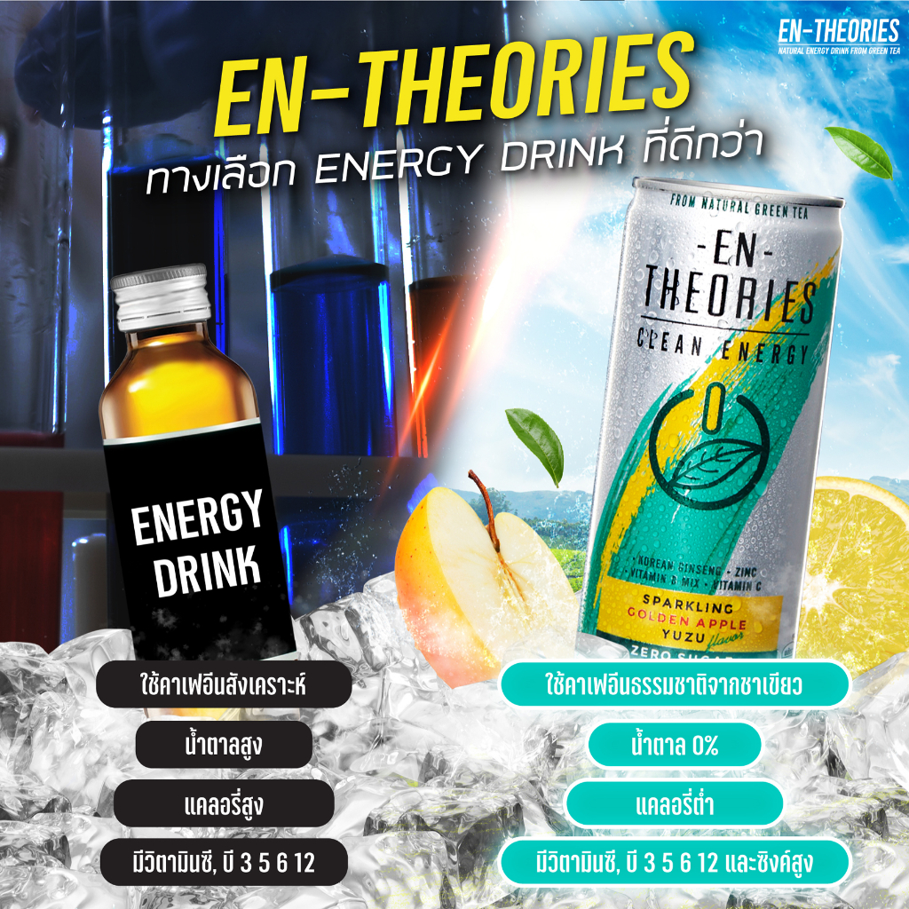 en-theories-เอ็นเทียรี่-energy-drink-จากธรรมชาติ-รสโกลเด้นแอปเปิ้ลยูสุ-คาเฟอีนจากชาเขียว-zero-sugar-ขนาด230มล-24กระป๋อง