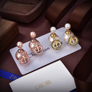 💌: NEW !! ดิออร์ Dior TRIBALES CD ต่างหู!! ต่างหูผู้หญิง ทรงจี้มุก