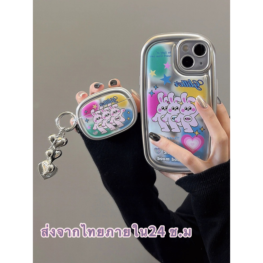 ส่งจากไทยใน24ชม-เคสไอโฟน-14-13-12-11-pro-max-เคส-iphone-11-กระต่าย-การชุบ-พกง่ายๆ-การป้องกันการตก-case