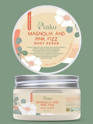 สครับขัดผิว  PINKU MAGNOLIA AND PINK FIZZ BODY SCRUB