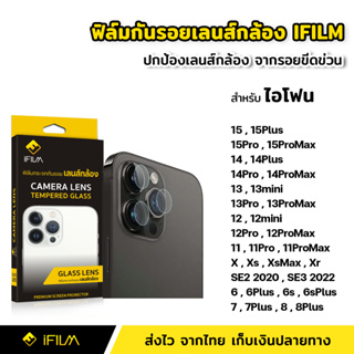 ฟิล์มกันรอย เลนส์กล้อง สำหรับ ไอโฟน 15 Pro Max 15Plus 14ProMax 14 Plus 13 Pro 13mini 12 11 Xs Max Xr SE3 7 8 ฟิล์มกล้อง