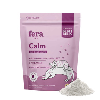 อาหารเสริมสุนัขและแมว Fera Pets Goat Milk สูตร Calm ขนาด 180 g