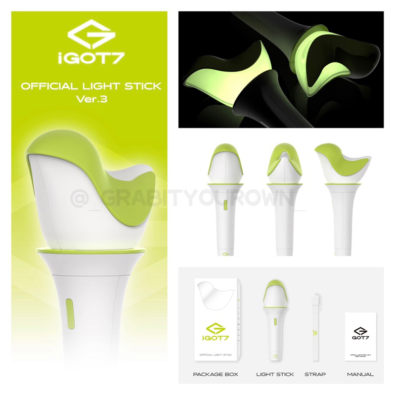 (พร้อมส่ง) อากาบง GOT7 Official Light Stick Ver.3 ของแท้ 100% | Shopee ...