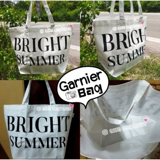 🛍️ กระเป๋าผ้า GARNIER BRIGHT SUMMER 🍂                             #ผ้าหนามากกก (GSN TOTE BAG) #พรีเมี่ยมการ์นิเย่