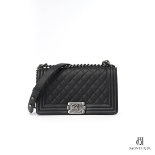 CHANEL BOY 10_ BLACK CAVIAR RHW