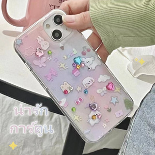 😍👉🏼FREE sticker👈🏼😍เคสไอโฟน11 เคสกันกระแทก Case iPhone 14 13 12 Pro Max การ์ตูน เคส for iPhone 13