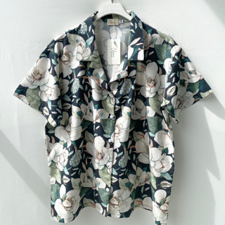 เสื้อฮาวาย Japanese Hawaii Shirt ลายดอก - HW23