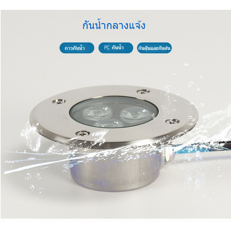 โคมไฟฝังพื้นใต้น้ำ-led-โคมไฟใต้น้ำสแตนเลสแบบฝัง12v24กันน้ำบางเฉียบสำหรับบ่อปลาโคมไฟสปอตไลท์ติดผนังสำหรับสระว่ายน้ำ