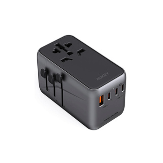 AUKEY PA-TA09 100W หัวแปลงปลั๊กไฟ 100W Universal Travel Adapter มาพร้อม ช่อง USB-C และ USB-A รุ่น PA-TA09