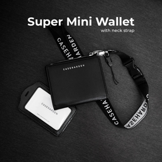 (ใส่โค้ด NBAUW2 ลด110.-) [บางเบา+คล้องคอ] Super Mini Wallet with Neck Straps