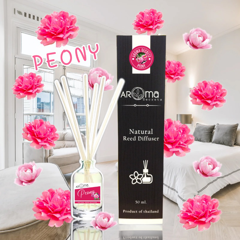 peony-กลิ่นพีโอนี่-ก้านไม้หอมปรับอากาศ-เลือกขนาด-by-aromasecrets