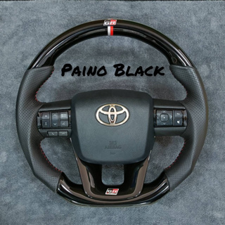 พวงมาลัย toyota ทำคาร์บอนสี Paino Black ขายขาด ยกเซ็ตตามรูปครับ