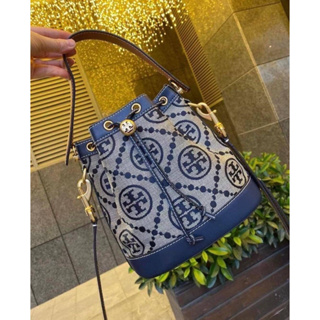 Tory Burch T Monogram jacquard mini bucket bag แท้💯%