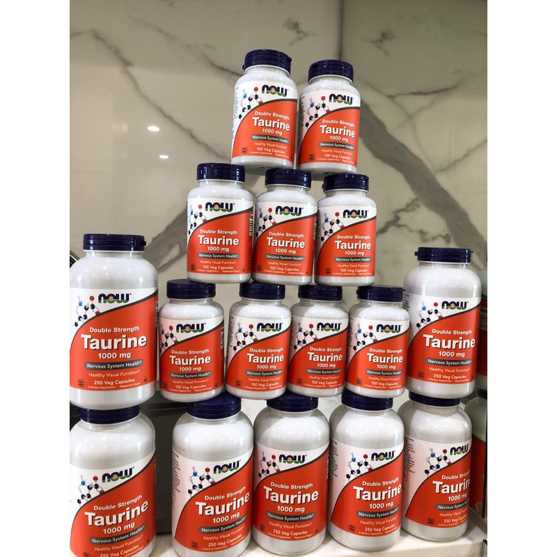 พร้อมส่ง-now-ทอรีน-taurine-1000-mg-100หรือ250-capsule-หรือ-แบบผง