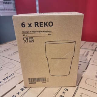 IKEA แพค 6 ชิ้น REKO แก้วน้ำ, แก้วใส, 17 ซล. ของแท้ คุณภาพสูง