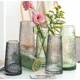 สินค้า พร้อมส่ง［Becky home shop］แจกันดอกไม้ vase แก้วโปร่งใสแจกันยุโรปห้องนั่งเล่นที่เรียบง่ายตกแต่ง