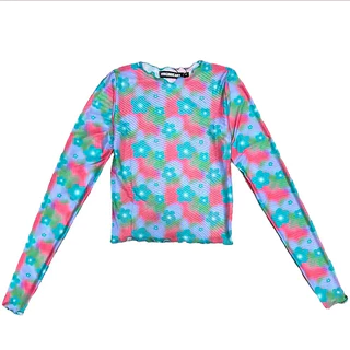 VGH FLOWER MESH L/S TEE