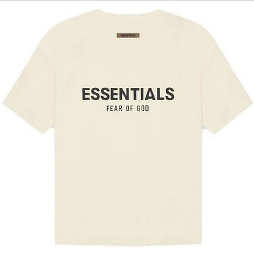 ESSENTIALS BACK LOGO EMBOSSED TEE ( CREAM) | Shopee Thailand