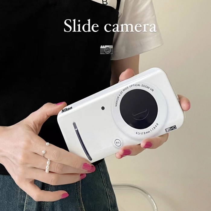 casephoneg-ป้องกันการหล่น-ลากขึ้นลากลง-11-14-pro-max-แบบเลื่อน-สีขาว-เรียบง่าย-รูปร่างของกล้อง-case-for-iphone-12-13