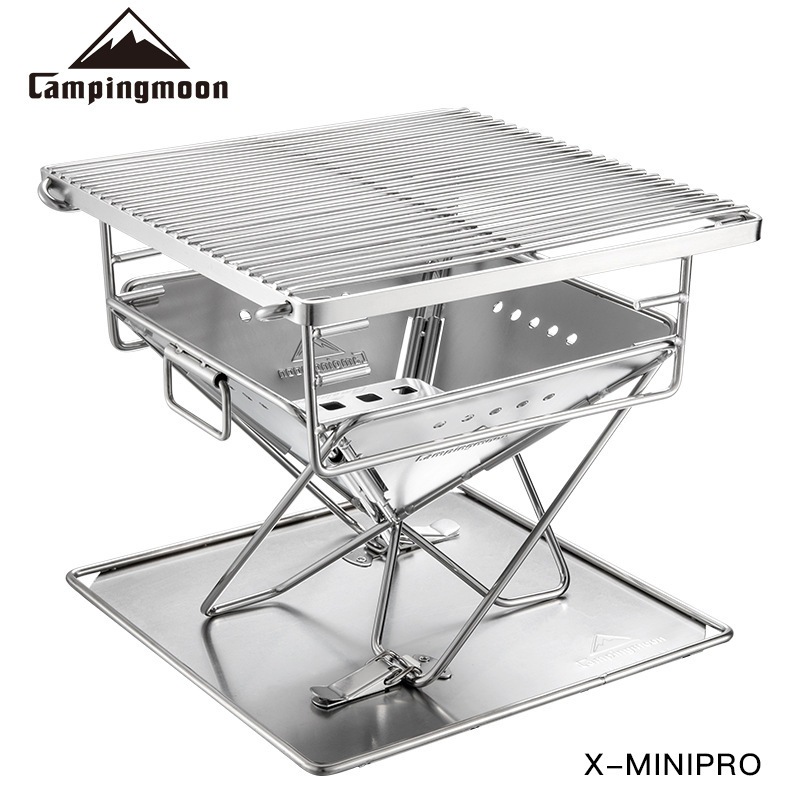 เตาปิ้งย่าง-campingmoon-x-mini-pro-สแตนเลส-ขนาดพกพา-พร้อมกระเป๋าจัดเก็บ-สินค้าส่งจากไทย