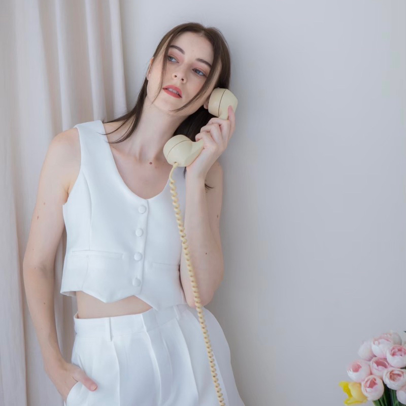 Judy Top (Button Suit Vest) | Shopee Thailand