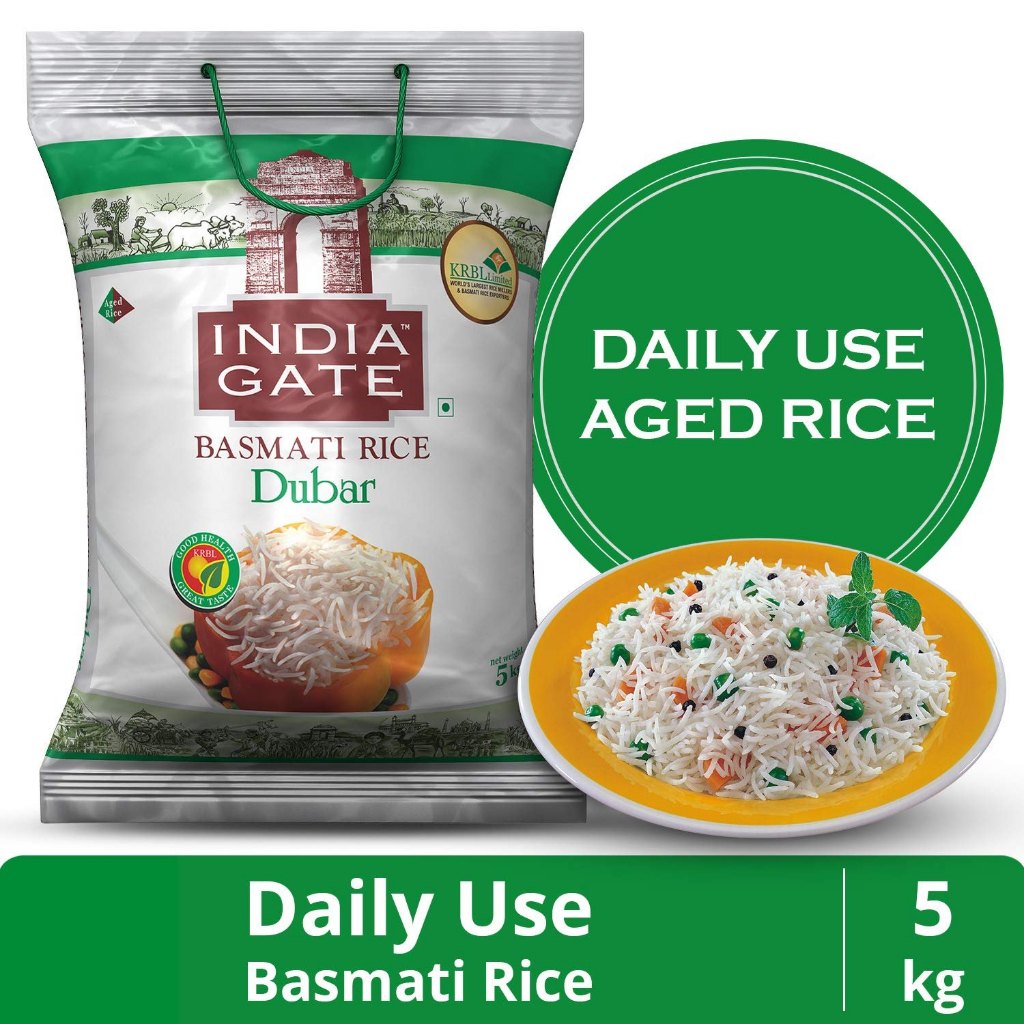 India Gate Basmati Rice Dubar, 5kg Shopee Thailand