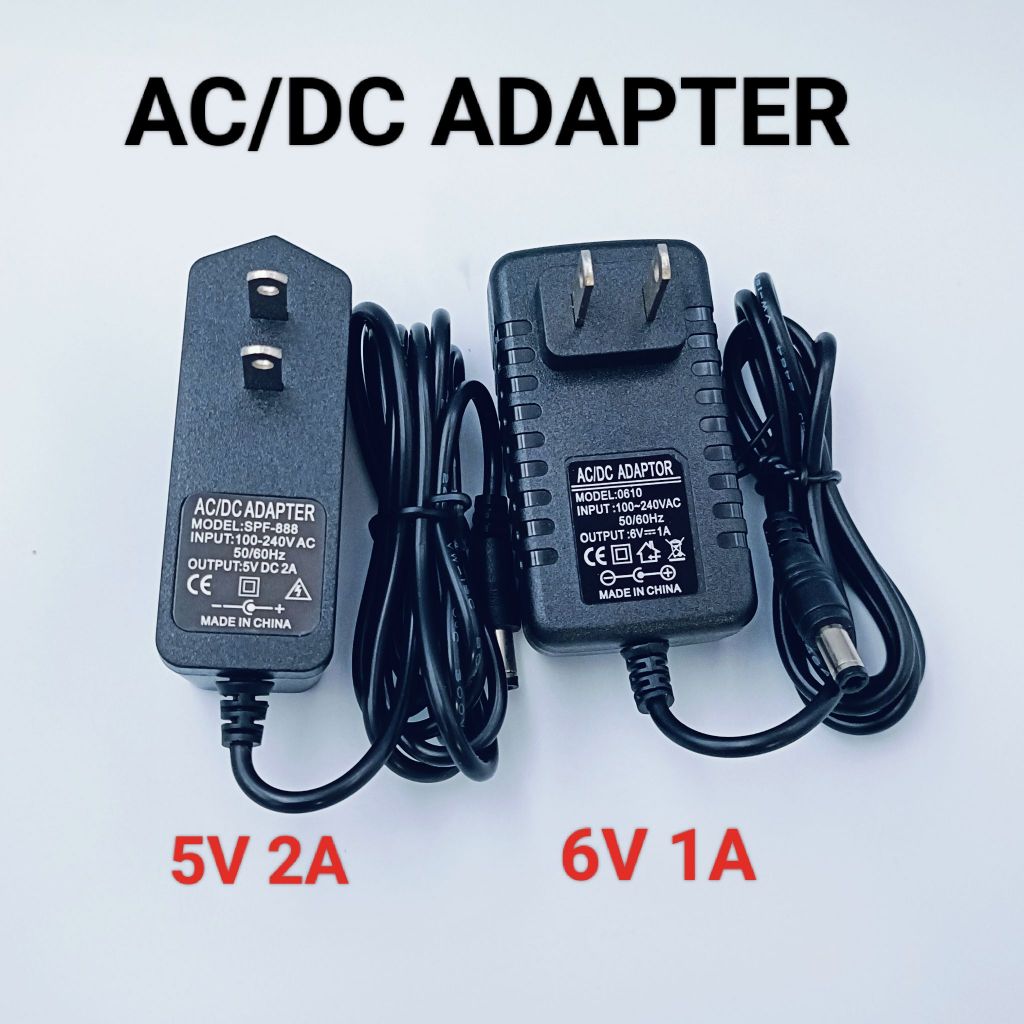 AC DC Adapter 6V 1A , 5V 2A อะแดปเตอร์ DC 5.5*2.1mm อะแดปเตอร์จ่ายไฟฟ้า ...