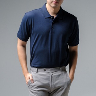 era-won เสื้อโปโล แขนสั้น ทรงสลิม Polo Shirt สี Navy