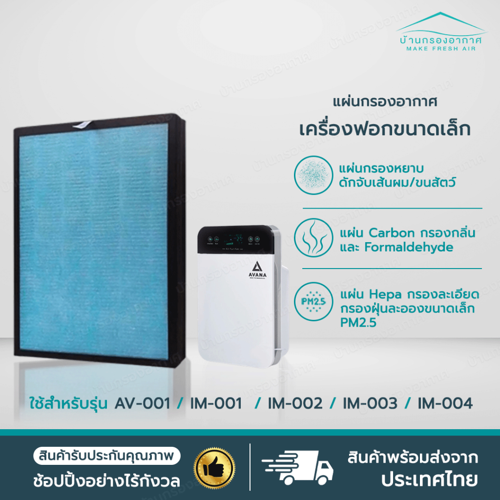 แผ่นกรองเครื่องฟอกอากาศรุ่น-av-001-im-001-im-002-im-003-im-004-avana-mgt-worldtech-ใช้ได้หลายรุ่น