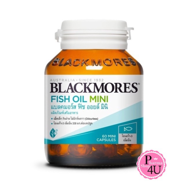 ภาพหน้าปกสินค้าBlackmores Odourless Fish Oil Mini Caps 60 แคปซูล น้ำมันปลาชนิดไร้กลิ่นคาว รับประทานง่าย 6294 จากร้าน p4ushop บน Shopee