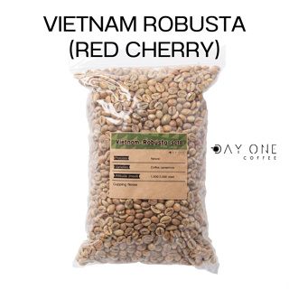 เมล็ดกาแฟโรบัสต้า  Robusta Red Cherry pick 100% Premium เกรด A (1 kg) DAY ONE COFFEE