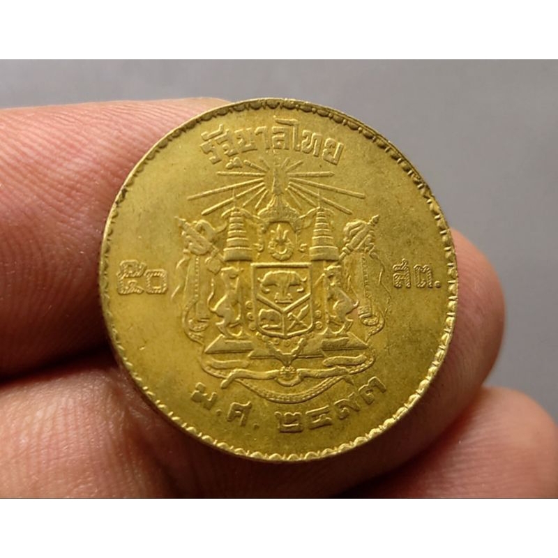 เหรียญ-50-สตางค์-สต-แท้-เนื้อทองเหลือง-บล็อกตัวหนังสือหนา-ร9-รัชกาลที่9-ปี-พ-ศ-2493-สภาพสวย-ตัวติดลำดับ-6-หายาก