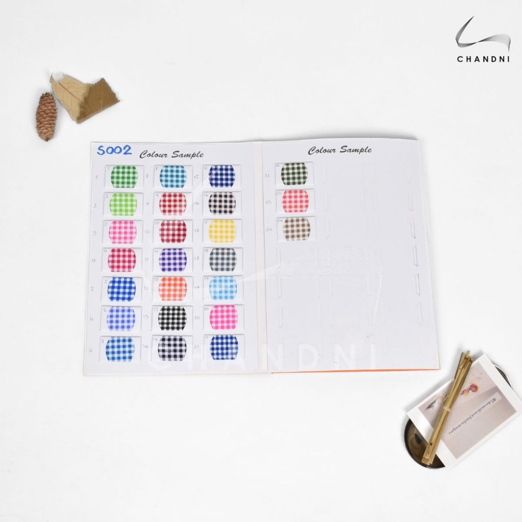 ผ้าคอตตอนพิมพ์ลาย-ผ้าคอตตอนทีซี-หน้ากว้าง-45-นิ้ว-ลายตารางเล็ก-ผ้าหลา-ผ้าเมตร