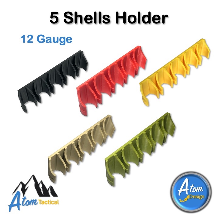 แผ่นติดตั้ง ขนาด 12 แบบ 5 ลูก ชนิดเทปกาว - 12G 5 Shells Mount with Tape ...