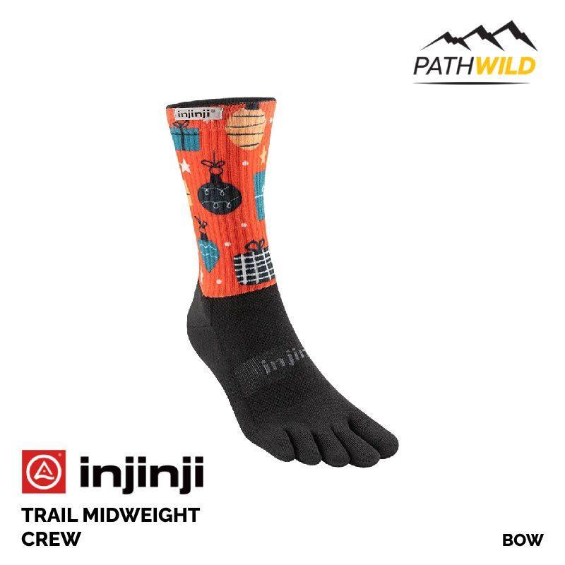 Chaussettes De Trail Injinji Women's MiDWEIGHT Crew - Design Artistique Moon - Taille XS/S - Multicolore