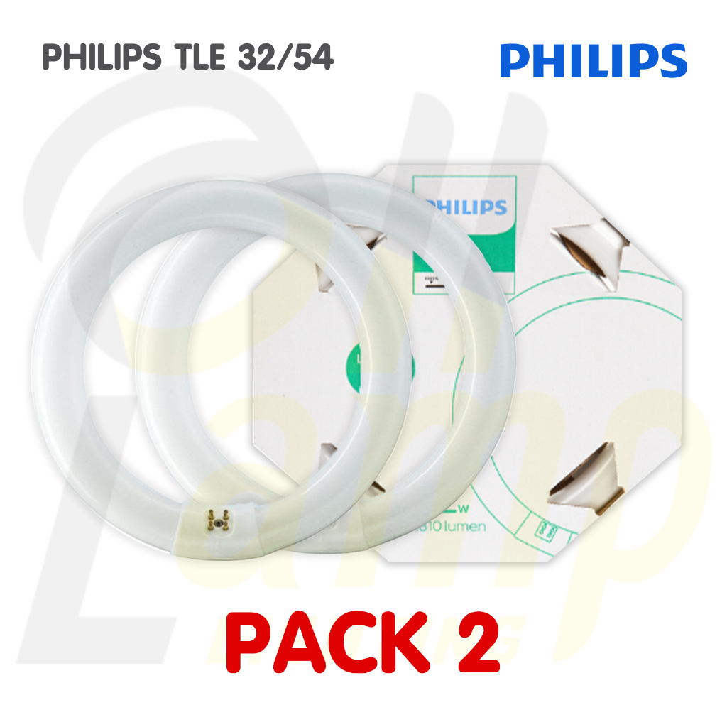 ราคาแพ็คคู่-philips-หลอดนีออนกลม-32w-tl-e-32-54-แสงเดย์ไลท์-6500k-circular-fluorescent-ขั้วหลอดมาตรฐาน-g10q-t9-ของแท้