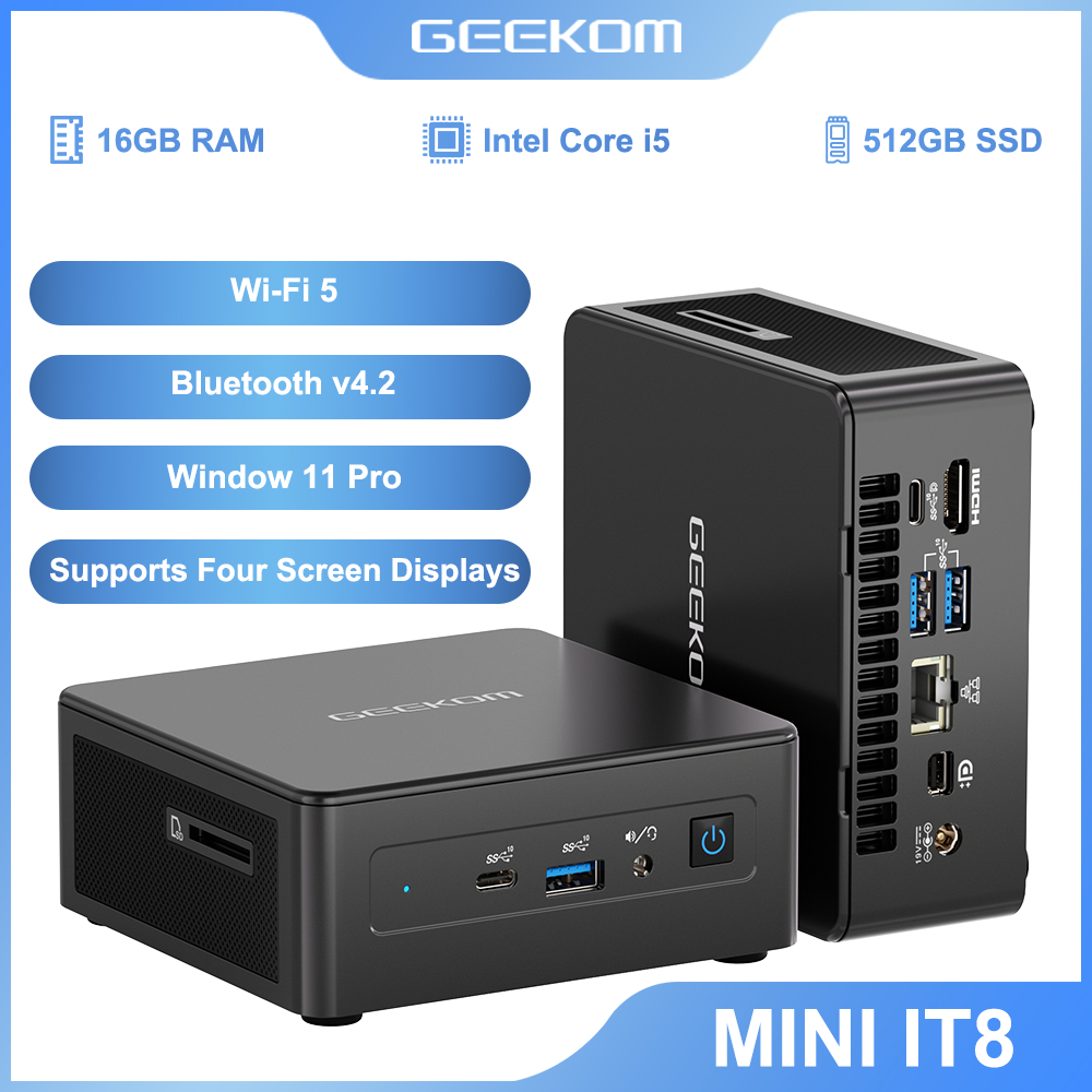 GEEKOM Mini IT8 Mini PC Intel i58279U Mini Desktop Computer 16GB RAM