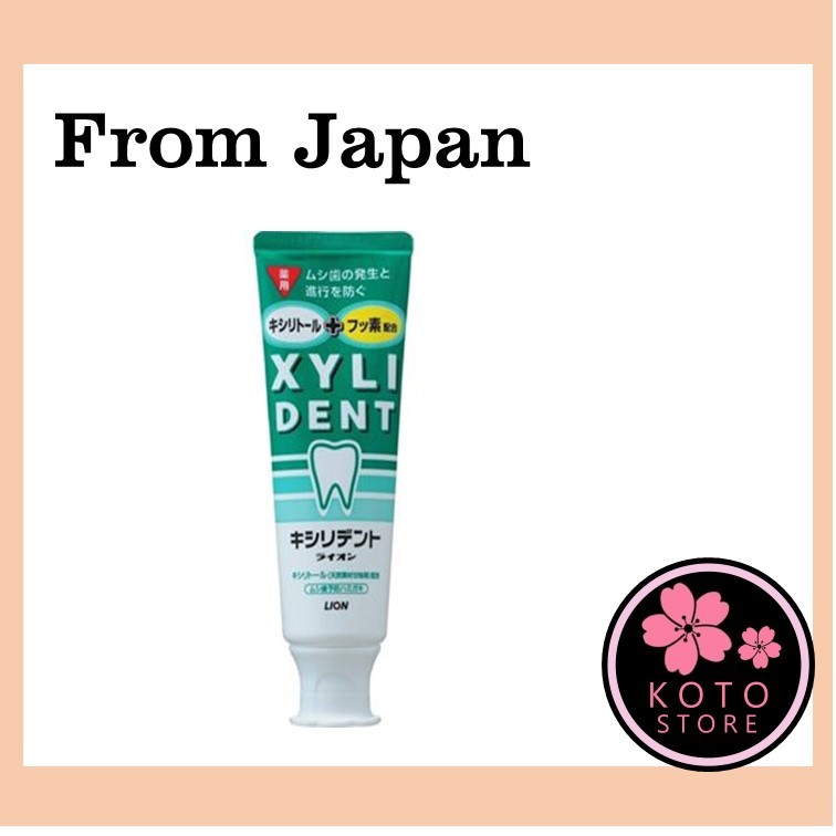 Made in Japan. A toothpaste containing a double combination of xylitol