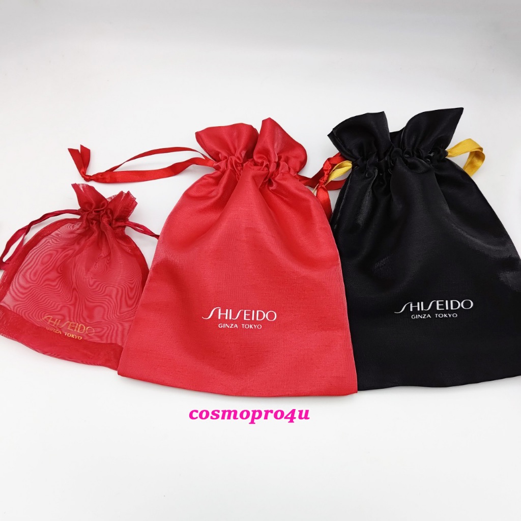 เลือกสี-ขนาด-ถุงผ้าไหมแก้ว-ถุงผ้าแก้ว-มีหูรูด-shiseido-drawstring-bag-ชิเซโด้-ราคา-1-ใบ