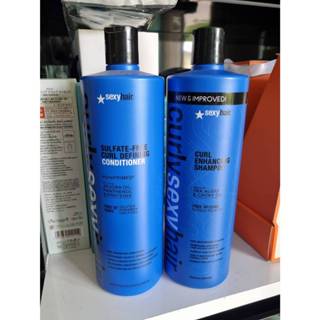 Sexyhair Curly sulfate free curl defining 1000ml  แชมพูหรือครีมนวดสำหรับผมดัด ทำให้ลอนกระชับ เงางาม ขวดใหญ่สุดคุ้ม