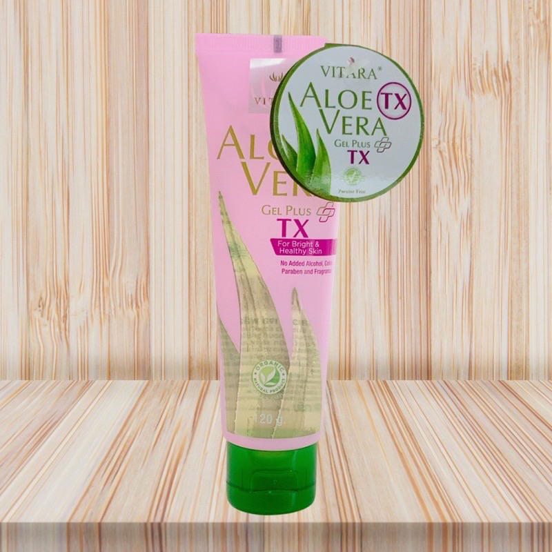 vitara-aloe-vera-gel-plus-tx-เจลว่านหางจระเข้สูตรผสมทรานนีซามิค-แอซิด-เหมาะสำหรับผิวที่เป็นฝ้า-และปัญหารอยด่างดำ-120g