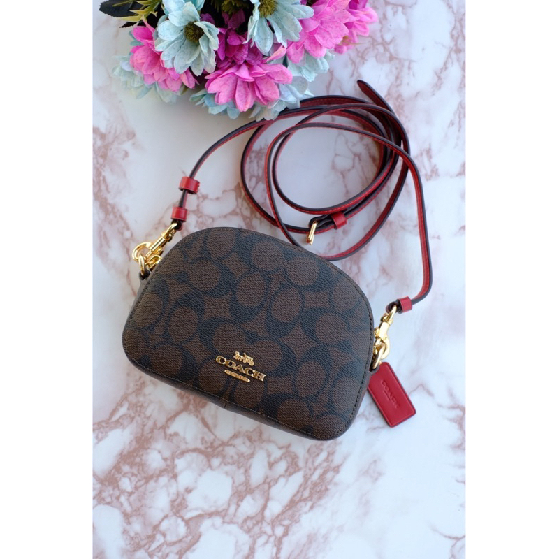 NEW COACH MINI SERENA CROSSBODY IN SIGNATURE CANVAS (COACH 2628