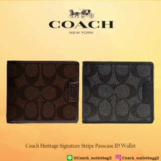 🇺🇸💯COACH F74993 COMPACT ID WALLET IN SIGNATURE