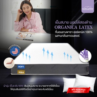 Bedisupreme ที่นอนยางพาราแท้100% ธรรมชาติ แบบฉีดขึ้นรูป ออแกนิค 100% จากอเมริกา รุ่น ORGANICA LATEX