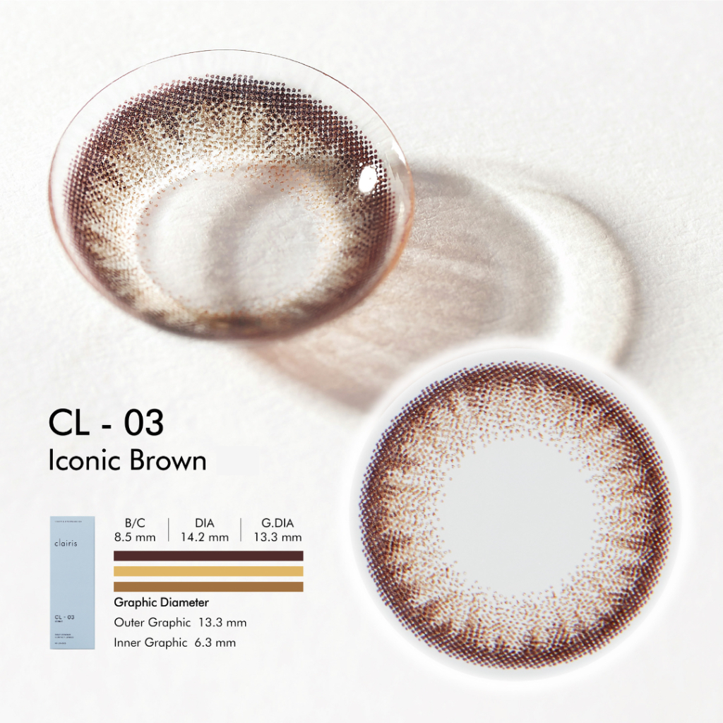 clairis-1day-สี-iconic-brown-รุ่น-cl-03-iconic-คอนแทคเลนส์รายวัน-1-กล่อง-5-คู่-คลาร์ไอริส