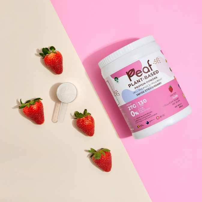 (ลดล้างสต็อค) Peaf Plant based protein : Swiss Strawberry โปรตีนพืช ...