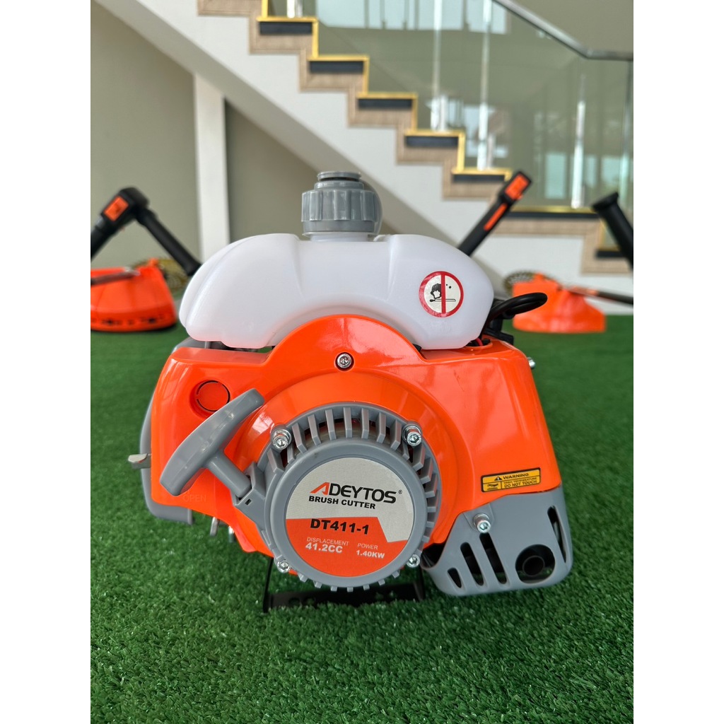 ADEYTOS เครื่องตัดหญ้า รุ่น DT411-1-ORANGE เครื่อง 2จังหวะ 42 ซีซี 2.5 เเรงม้า แถมใบมีด3แบบใบวงเดือน/ใบมีดตรง12"และกระปุกเอ็น