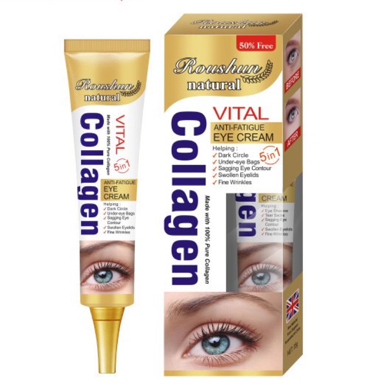 แพ็คเกจใหม่ ️Romina ครีมทาใต้ตา Collagen Vital Anti fatigue Eye Cream 35g. Shopee Thailand