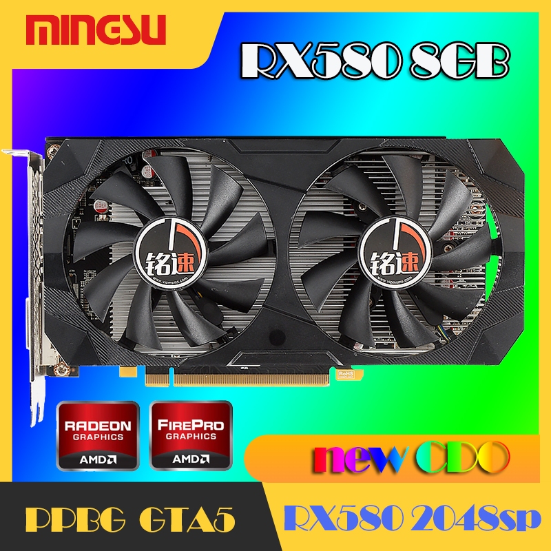 AMD Radeon RX580 การ์ดจอ RX580 8GB GDDR5 AMD GPU DP/HDMI แบบใหม่ ไม่ใช่ ...