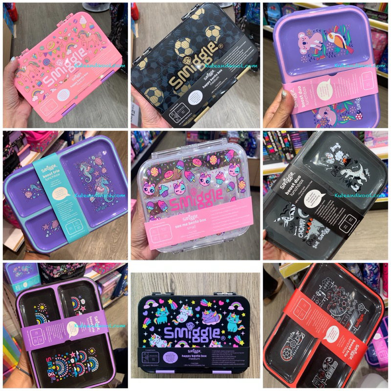 Smiggle 🌸 Bento Lunchbox / Duo Trio Lunchbox Food Container